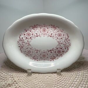 Vintage Buffalo China Platter Floral Art Deco Restaurant Ware